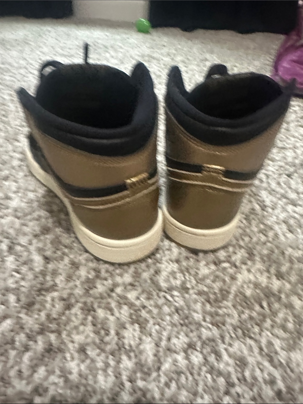 Nike Black and Gold High-Top Sneakers - Picture 3 of 6